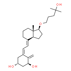 ChemSpider 2D Image | (1S,3R,5Z,7E,9xi,17beta)-17-[(4-Hydroxy-4-methylpentyl)oxy]-9,10-secoandrosta-5,7,10-triene-1,3-diol | C25H40O4