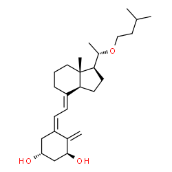 ChemSpider 2D Image | (1S,3R,5Z,7E,9xi,20S)-20-(3-Methylbutoxy)-9,10-secopregna-5,7,10-triene-1,3-diol | C26H42O3