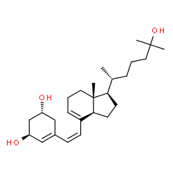 ChemSpider 2D Image | (1R,3S,6Z,17beta)-17-[(2R)-6-Hydroxy-6-methyl-2-heptanyl]-9,10-secoestra-4,6,8-triene-1,3-diol | C26H42O3