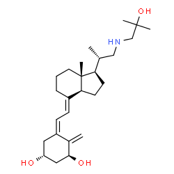ChemSpider 2D Image | (1R,3S,5Z)-5-{(2E)-2-[(1R,3aS,7aR)-1-{(2S)-1-[(2-Hydroxy-2-methylpropyl)amino]-2-propanyl}-7a-methyloctahydro-4H-inden-4-ylidene]ethylidene}-4-methylene-1,3-cyclohexanediol | C26H43NO3