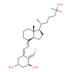 ChemSpider 2D Image | (1S,3R,5Z,7E,10E)-19-Fluoro-9,10-secocholesta-5,7,10-triene-1,3,25-triol | C27H43FO3