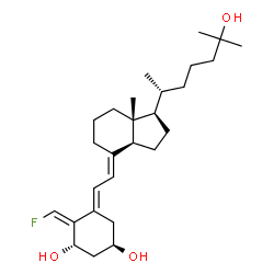 ChemSpider 2D Image | (1S,3R,5E,7E,10Z)-19-Fluoro-9,10-secocholesta-5,7,10-triene-1,3,25-triol | C27H43FO3