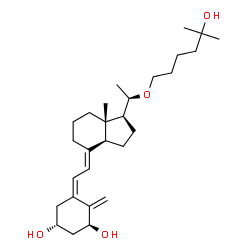 ChemSpider 2D Image | (1S,3R,5Z,7E,9xi,20R)-20-[(5-Hydroxy-5-methylhexyl)oxy]-9,10-secopregna-5,7,10-triene-1,3-diol | C28H46O4