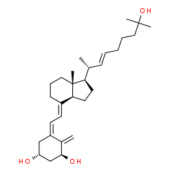 ChemSpider 2D Image | (1R,3S,5Z)-5-[(2E)-2-{(1R,3aS,7aR)-1-[(2R,3E)-8-Hydroxy-8-methyl-3-nonen-2-yl]-7a-methyloctahydro-4H-inden-4-ylidene}ethylidene]-4-methylene-1,3-cyclohexanediol | C29H46O3