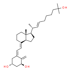 ChemSpider 2D Image | (1R,3S,5Z)-5-[(2E)-2-{(1R,3aS,7aR)-1-[(2R,3E)-9-Hydroxy-9-methyl-3-decen-2-yl]-7a-methyloctahydro-4H-inden-4-ylidene}ethylidene]-4-methylene-1,3-cyclohexanediol | C30H48O3