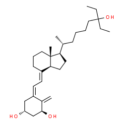 ChemSpider 2D Image | (1R,3S,5Z)-5-[(2E)-2-{(1R,3aS,7aR)-1-[(2R)-7-Ethyl-7-hydroxy-2-nonanyl]-7a-methyloctahydro-4H-inden-4-ylidene}ethylidene]-4-methylene-1,3-cyclohexanediol | C30H50O3