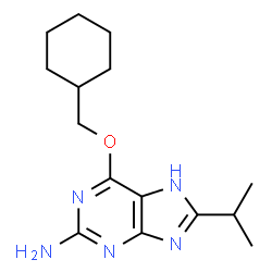 ChemSpider 2D Image | 6-(Cyclohexylmethoxy)-8-isopropyl-7H-purin-2-amine | C15H23N5O
