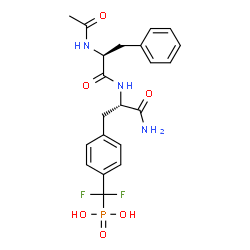 ChemSpider 2D Image | N-Acetyl-L-phenylalanyl-4-[difluoro(phosphono)methyl]-L-phenylalaninamide | C21H24F2N3O6P