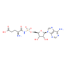 ChemSpider 2D Image | O5'-(L-GLUTAMYL-SULFAMOYL)-ADENOSINE | C15H21N7O9S