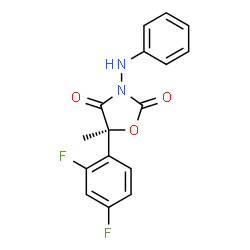 ChemSpider 2D Image | (5S)-3-Anilino-5-(2,4-difluorophenyl)-5-methyl-1,3-oxazolidine-2,4-dione | C16H12F2N2O3