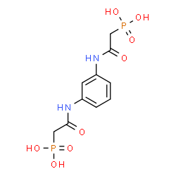 ChemSpider 2D Image | {1,3-Phenylenebis[imino(2-oxo-2,1-ethanediyl)]}bis(phosphonic acid) | C10H14N2O8P2