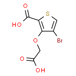 ChemSpider 2D Image | 4-Bromo-3-(carboxymethoxy)-2-thiophenecarboxylic acid | C7H5BrO5S
