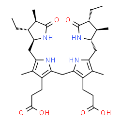 ChemSpider 2D Image | (-)-Stercobilinogen | C33H48N4O6