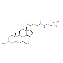 ChemSpider 2D Image | 2-{[(3alpha,5beta,7alpha)-3,7-Dihydroxy-24-oxocholan-24-yl]amino}ethanesulfonatato | C26H44NO6S