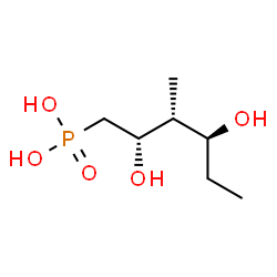 ChemSpider 2D Image | [(2S,3R,4S)-2,4-Dihydroxy-3-methylhexyl]phosphonic acid | C7H17O5P
