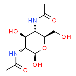 ChemSpider 2D Image | 2,4-Diacetamido-2,4-dideoxy-beta-D-glucopyranose | C10H18N2O6