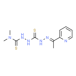 ChemSpider 2D Image | N,N-Dimethyl-2-({(2E)-2-[1-(2-pyridinyl)ethylidene]hydrazino}carbonothioyl)hydrazinecarbothioamide | C11H16N6S2