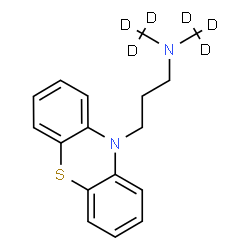 ChemSpider 2D Image | N,N-Bis[(~2~H_3_)methyl]-3-(10H-phenothiazin-10-yl)-1-propanamine | C17H14D6N2S
