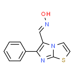 ChemSpider 2D Image | (E)-N-Hydroxy-1-(6-phenylimidazo[2,1-b][1,3]thiazol-5-yl)methanimine | C12H9N3OS