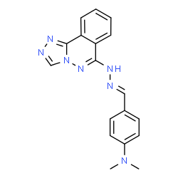 ChemSpider 2D Image | N,N-Dimethyl-4-[(E)-([1,2,4]triazolo[3,4-a]phthalazin-6-ylhydrazono)methyl]aniline | C18H17N7