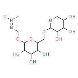 ChemSpider 2D Image | [(E)-Methyl-ONN-azoxy]methyl 6-O-pentopyranosylhexopyranoside | C13H24N2O11
