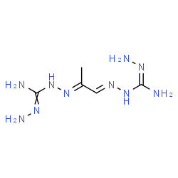 ChemSpider 2D Image | (2E)-2-[(1E)-1-{[(Z)-Amino(hydrazono)methyl]hydrazono}-2-propanylidene]hydrazinecarbohydrazonamide | C5H14N10