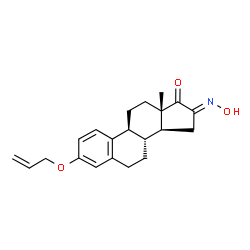 ChemSpider 2D Image | 3-(2-Propenyloxy)estra-1,3,5(10)-triene-16,17-dione 16-oxime | C21H25NO3