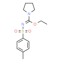 ChemSpider 2D Image | Ethyl N-((4-methylphenyl)sulfonyl)-1-pyrrolidinecarboximidate | C14H20N2O3S