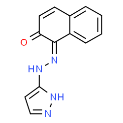 ChemSpider 2D Image | (1Z)-1-(1H-Pyrazol-5-ylhydrazono)-2(1H)-naphthalenone | C13H10N4O