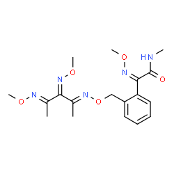 ChemSpider 2D Image | (2Z)-2-(Methoxyimino)-2-{2-[(3E,5Z,6E)-5-(methoxyimino)-4,6-dimethyl-2,8-dioxa-3,7-diazanona-3,6-dien-1-yl]phenyl}-N-methylacetamide | C18H25N5O5