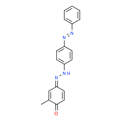 ChemSpider 2D Image | (4E)-2-Methyl-4-({4-[(E)-phenyldiazenyl]phenyl}hydrazono)-2,5-cyclohexadien-1-one | C19H16N4O