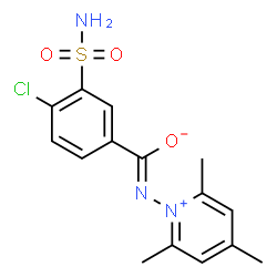 ChemSpider 2D Image | 4-Chloro-3-sulfamoyl-N-(2,4,6-trimethyl-1-pyridiniumyl)benzenecarboximidate | C15H16ClN3O3S