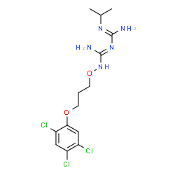 ChemSpider 2D Image | 1-[(E)-Amino{[3-(2,4,5-trichlorophenoxy)propoxy]amino}methylene]-2-isopropylguanidine | C14H20Cl3N5O2