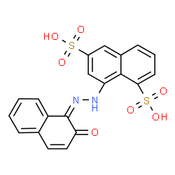 ChemSpider 2D Image | 8-[(2Z)-2-(2-Oxo-1(2H)-naphthalenylidene)hydrazino]-1,6-naphthalenedisulfonic acid | C20H14N2O7S2
