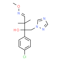 ChemSpider 2D Image | (4E)-2-(4-Chlorophenyl)-4-(methoxyimino)-3,3-dimethyl-1-(1H-1,2,4-triazol-1-yl)-2-butanol | C15H19ClN4O2