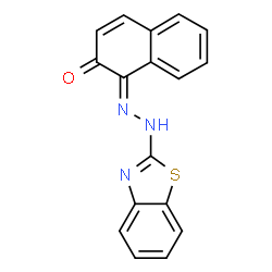 ChemSpider 2D Image | (1E)-1-(1,3-Benzothiazol-2-ylhydrazono)-2(1H)-naphthalenone | C17H11N3OS
