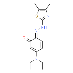 ChemSpider 2D Image | (6E)-3-(Diethylamino)-6-[(4,5-dimethyl-1,3-thiazol-2-yl)hydrazono]-2,4-cyclohexadien-1-one | C15H20N4OS