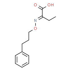 ChemSpider 2D Image | (2E)-2-[(3-Phenylpropoxy)imino]butanoic acid | C13H17NO3