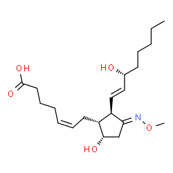ChemSpider 2D Image | (5Z,9alpha,11E,13E,15R)-9,15-Dihydroxy-11-(methoxyimino)prosta-5,13-dien-1-oic acid | C21H35NO5