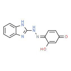 ChemSpider 2D Image | (4E)-4-(1H-Benzimidazol-2-ylhydrazono)-3-hydroxy-2,5-cyclohexadien-1-one | C13H10N4O2
