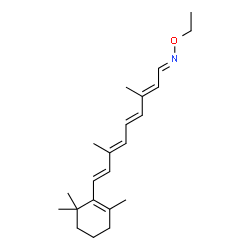 ChemSpider 2D Image | (1E,2E,4E,6E,8E)-N-Ethoxy-3,7-dimethyl-9-(2,6,6-trimethyl-1-cyclohexen-1-yl)-2,4,6,8-nonatetraen-1-imine | C22H33NO