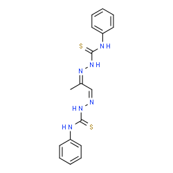 ChemSpider 2D Image | (2Z,2'Z)-2,2'-[(1Z,2Z)-1,2-Propanediylidene]bis(N-phenylhydrazinecarbothioamide) | C17H18N6S2