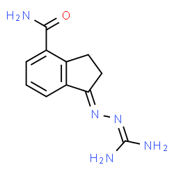 ChemSpider 2D Image | (1E)-1-[(Diaminomethylene)hydrazono]-4-indanecarboxamide | C11H13N5O
