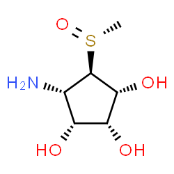 ChemSpider 2D Image | (1R,2R,3R,4S,5R)-4-Amino-5-[(R)-methylsulfinyl]-1,2,3-cyclopentanetriol | C6H13NO4S
