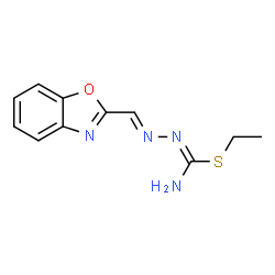 ChemSpider 2D Image | Ethyl N'-[(E)-1,3-benzoxazol-2-ylmethylene]carbamohydrazonothioate | C11H12N4OS