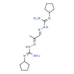 ChemSpider 2D Image | (2E,2'E)-2,2'-[(1E,2E)-1,2-Propanediylidene]bis(N'-cyclopentylhydrazinecarboximidamide) | C15H28N8