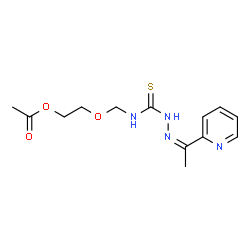 ChemSpider 2D Image | 2-{[({(2Z)-2-[1-(2-Pyridinyl)ethylidene]hydrazino}carbonothioyl)amino]methoxy}ethyl acetate | C13H18N4O3S