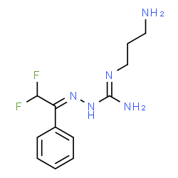 ChemSpider 2D Image | (2E)-N'-(3-Aminopropyl)-2-(2,2-difluoro-1-phenylethylidene)hydrazinecarboximidamide | C12H17F2N5