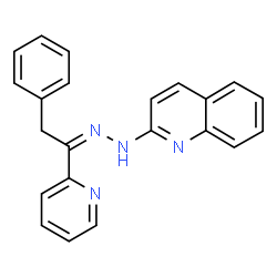 ChemSpider 2D Image | 2-{(2Z)-2-[2-Phenyl-1-(2-pyridinyl)ethylidene]hydrazino}quinoline | C22H18N4