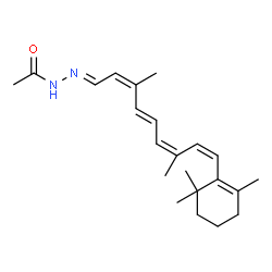 ChemSpider 2D Image | N'-[(1E,2Z,4E,6Z,8Z)-3,7-Dimethyl-9-(2,6,6-trimethyl-1-cyclohexen-1-yl)-2,4,6,8-nonatetraen-1-ylidene]acetohydrazide | C22H32N2O
